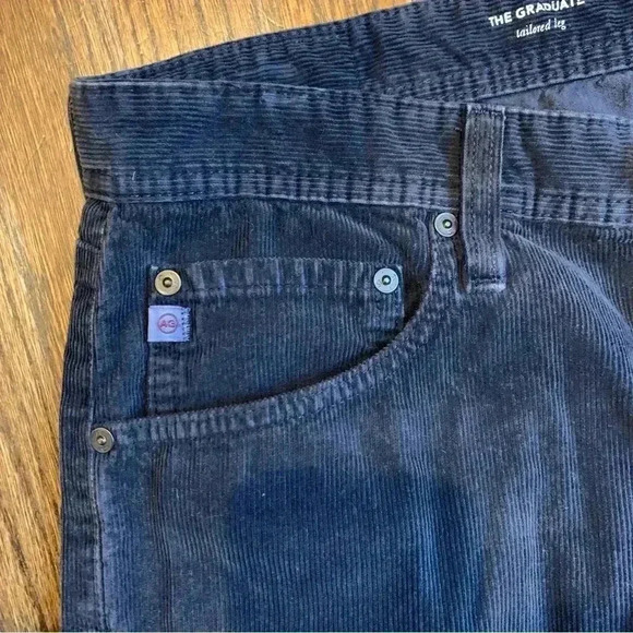 AG Adriano Goldschmied Men's Corduroy Pants - Dark Gray - Picture 4 of 8